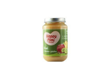 Happy Mimi ovocný příkrm 190g Kiwi Banán