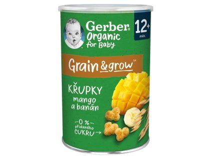 GERBER Organic křupky 35g mango ban 12m+