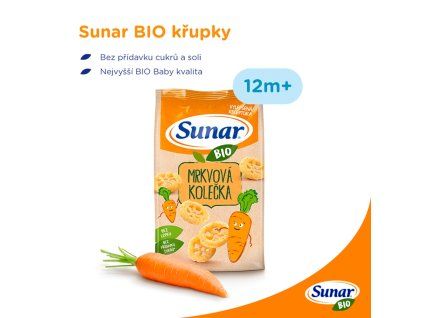 Sunar Bio křupky 45g mrkvová kolečka