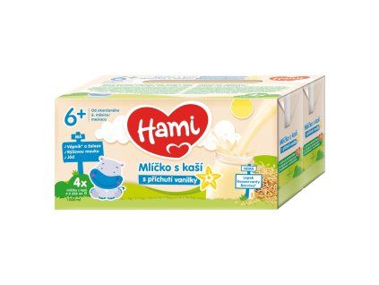 HAMI mlíčko s kaší (4x250ml/bal) vanil