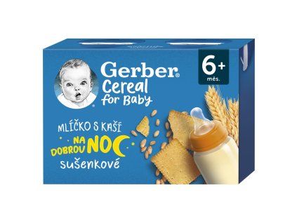 GERBER ml s kaší (2x200ml/kra) suš 6m+