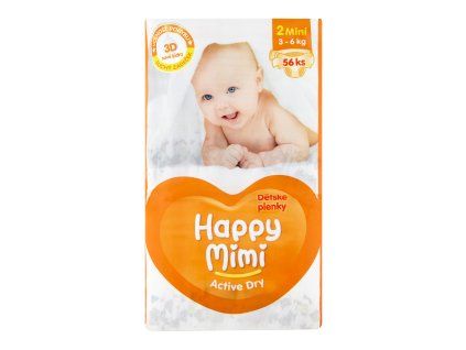 HappyMimi dět.pl.Act.Dry Mini (56ks/fol)
