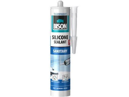 BISON silikonový tmel SILICONE SANITARY ČIRÝ 280 ml