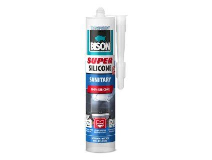 BISON silikonový tmel SUPER SILICONE SANITARY ČIRÝ 280 ml