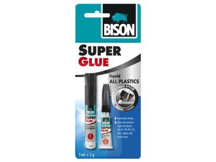 BISON lepidlo na plasty SUPER GLUE All Plastic 3 ml + 2 g