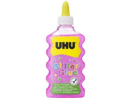 UHU Glitter Glue Pink Maxi - třpytkové lepidlo pro dekorace 185 g / 177 ml
