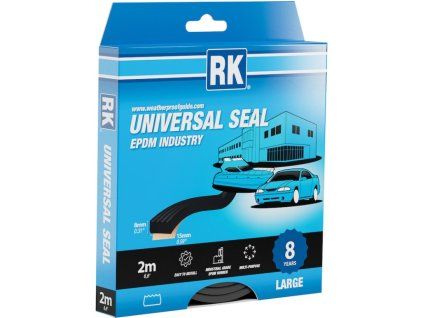 Univerzální samolepicí těsnění EPDM, černá 8 x 15 mm 2 m