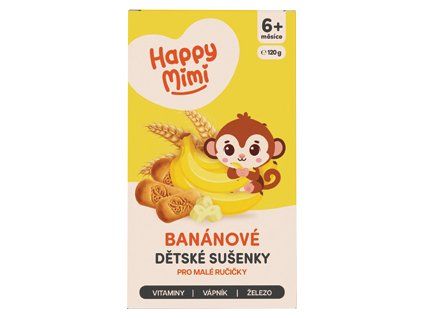 Happy Mimi sušenky s banánem 120g 6m+