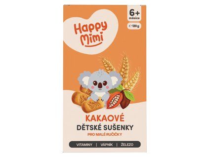 Happy Mimi sušenky s kakaem 120g 6m+