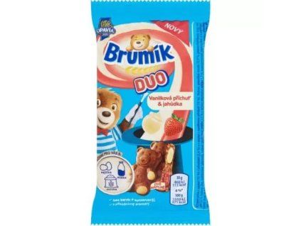 OPAVIA Brumík Duo vanilková příchuť a jahoda 48 x 30 g