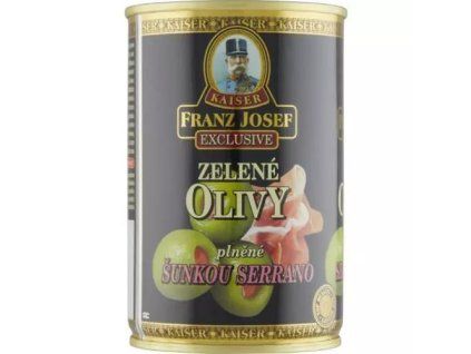FJK olivy zelené plněné sušenou šunkou serrano 300G/314ML