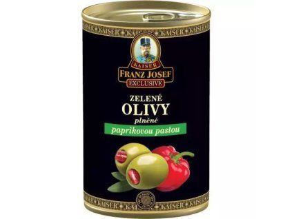 FJK olivy zelené plněné nepálivou paprikovou pastou 300G/314ML