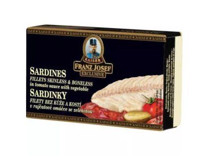 FJK sardinky filety v rajčatové omáčce se zeleninou 90g