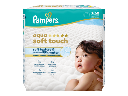 Pampers wipes (3x60ks/fol) AqSoft touch