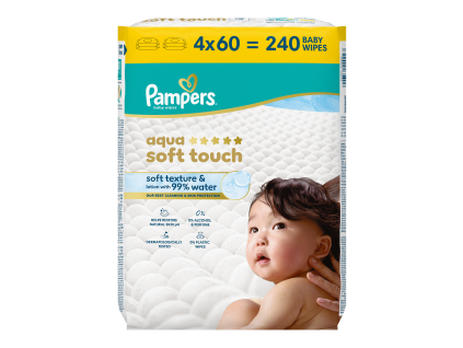 Pampers wipes (4x60ks/fol) AqSoft touch