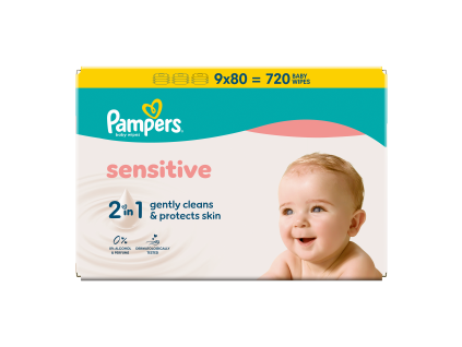 Pampers wipes (9x80/fol) Sensitive