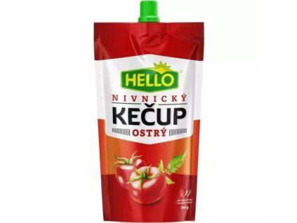 HELLO kečup ostrý 200g kapsička
