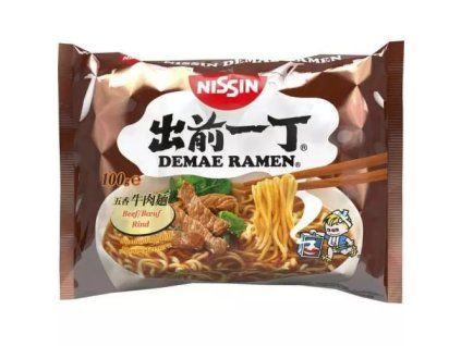 Nissin Demae Ramen instantní nudle s příchutí hovězí 100g (MI BO)
