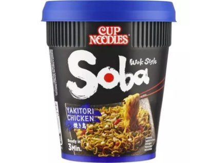 Nissin soba nudle yakitori chicken v kelímku 89g