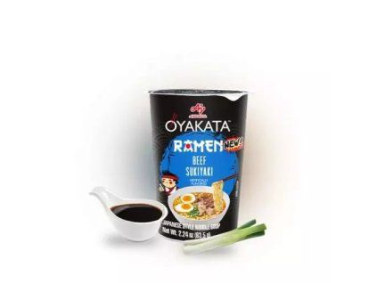 Oyakata instantní nudle 63,5g sukiyaki beef ramen v kelímku