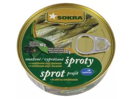 SOKRA rižské šproty smažené v oleji s kořením 160g