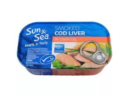 Sun Sea uzená tresčí játra ve vlastním oleji 120g