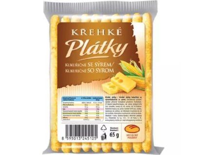 Křehké plátky kukuřičné se sýrem 65g