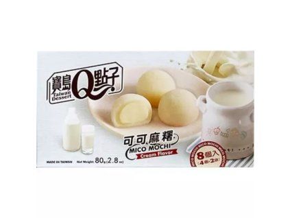 Q Brand Mochi rýžové koláčky milk cream flavor 80g TWN