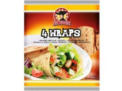 DonFernando wraps 4x25cm whole grain wheat flour tortillas 250g