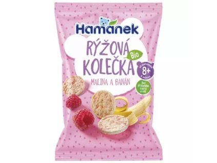Hamánek rýžová kolečka malina a banán 8+ 35g