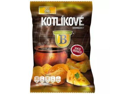 Kotlíkové brambůrky s příchutí sýru 120g