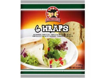 DonFernando wraps 6x25cm wheat flour tortillas 370g