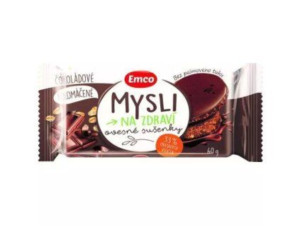Emco Mysli ovesné sušenky polomačené čokoládové 60g