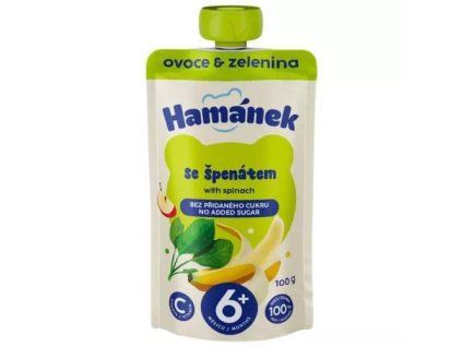 Hamánek kapsička jablko banán špenát 100g