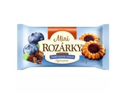 Mini Rozárky polomáčené borůvkové 55g