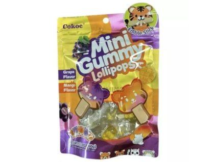 Cokoc Mini gummy lollipop grape mango 60g