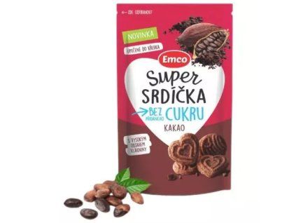 Emco Super srdíčka kakao 140g