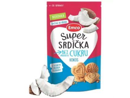 Emco Super srdíčka kokos 140g