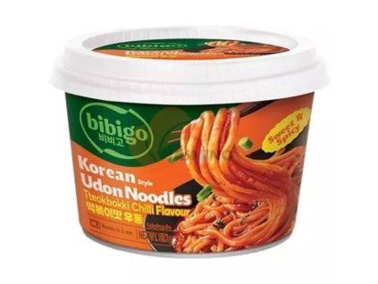 BIBIGO Udon noodles Korean style Tteokbokki chili flavour 187g
