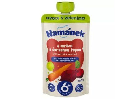 Hamánek kapsička mrkev červená řepa 100g LE