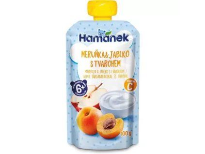 Hamánek kapsička meruňka, jablko s tvarohem 100g