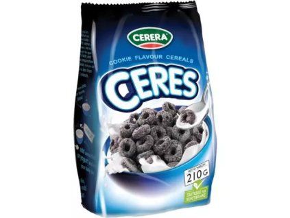 Cerera cereálie ceres cereální kakaové kroužky v sáčku 210g