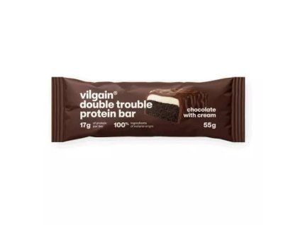 Vilgain Proteinová tyčinka double trouble fudgy frosted brownie 55g