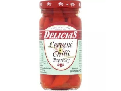 Delicias chilli papričky červené 100g/60g