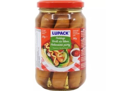 Lupack párky lahůdkové sklo 270g/180g