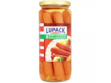 Lupack párky lahůdkové sklo 520g/320g