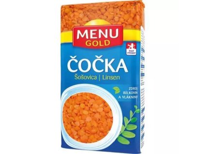 Menu Gold čočka červená loupaná půlená