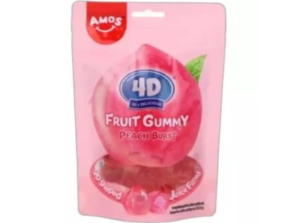 AMOS 4D Fruit Gummy Peach 65g CN