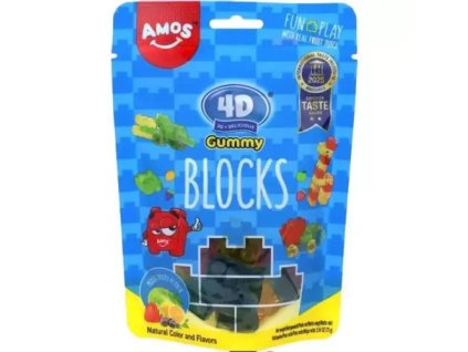 AMOS 4D Gummy Blocks Mixed Fruits 72g CN