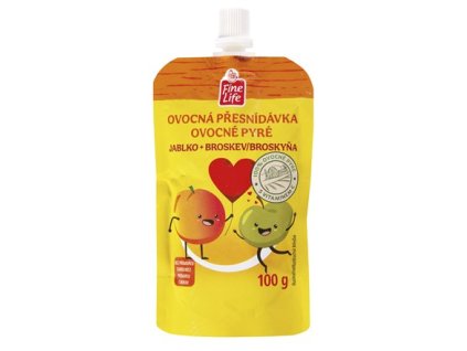 Fine Life Kapsička jablko broskev 10 x 100 g